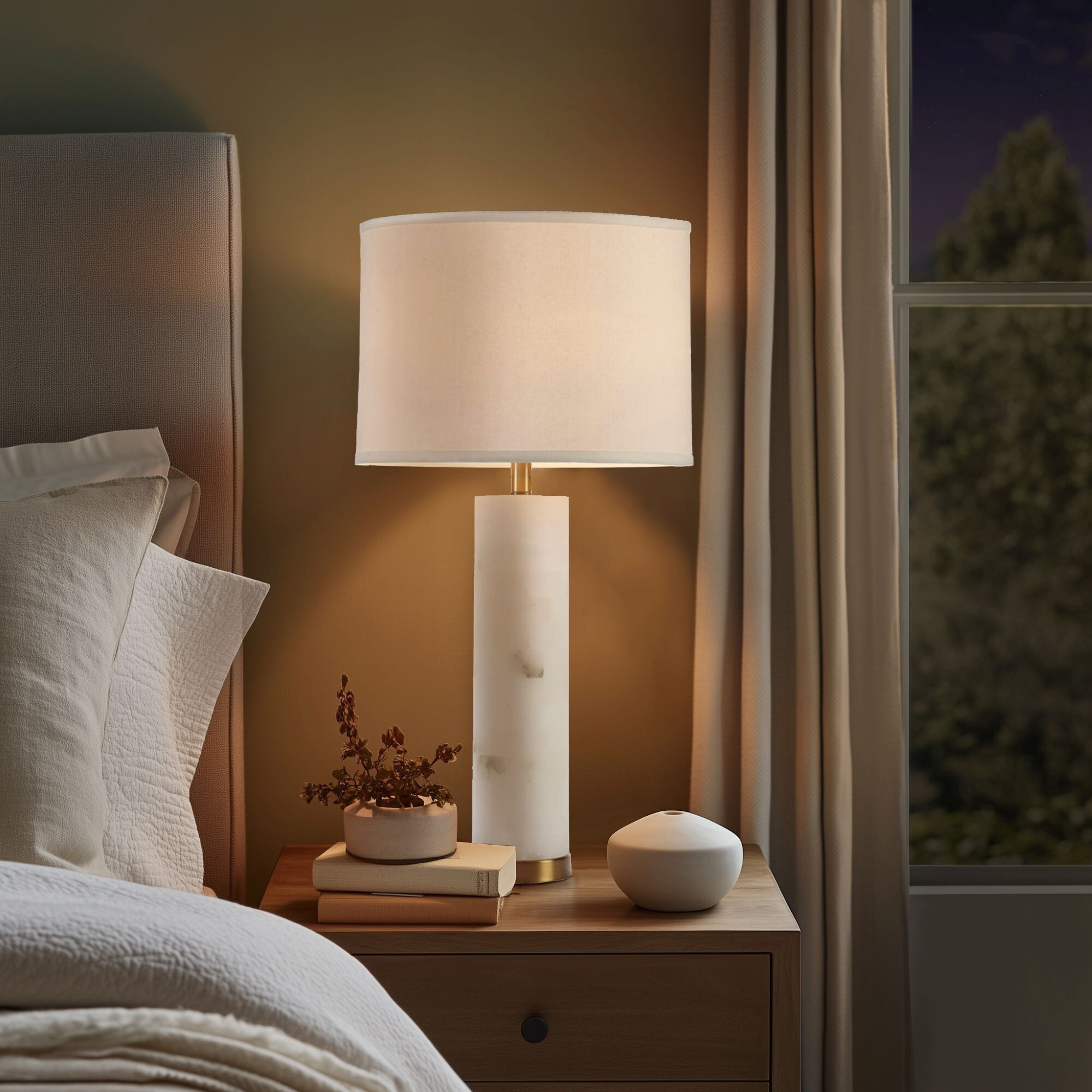 INK+IVY Prague Alabaster Table Lamp - On Sale - Overstock - 18114517